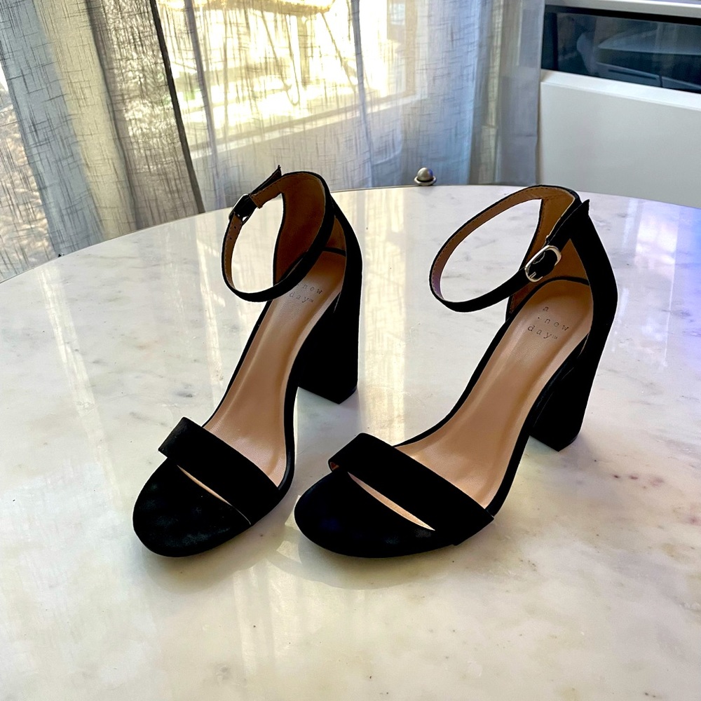 Black Ankle Strap Heels